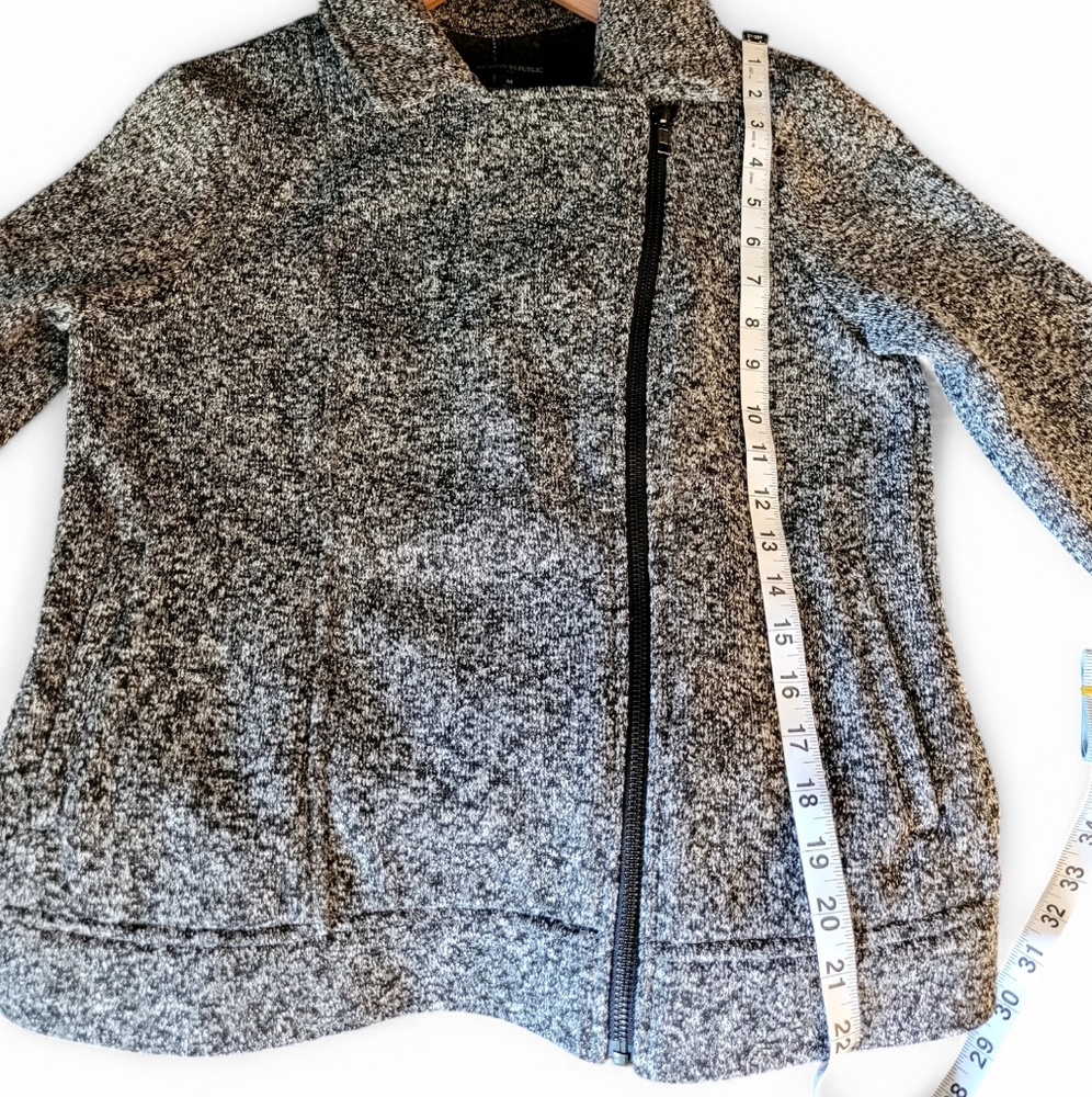 Women's Banana Republic Asymmetrical Zip Blazer Light Sweater Jacket Medium - Picture 7 of 7